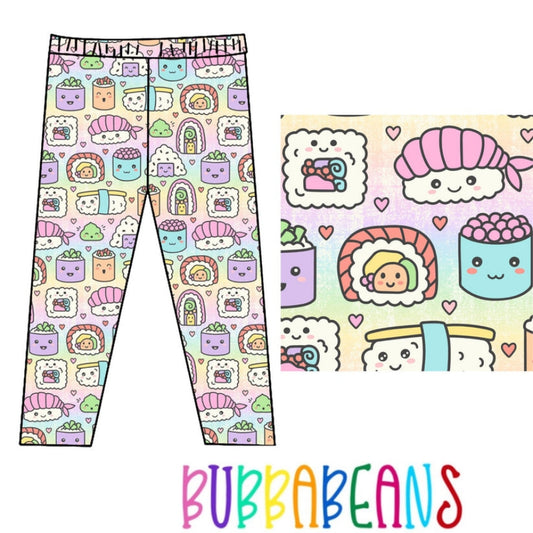 Sushi Party Leggings - Bubbabeans