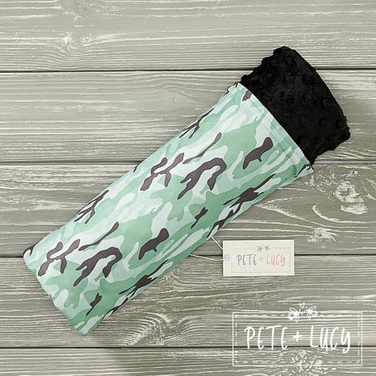 Grey Camo Minky Blanket - Pete + Lucy