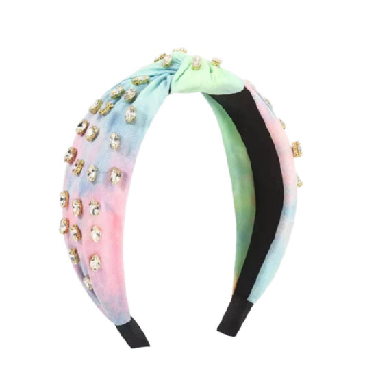 Tie Die Jewel Knot Headband