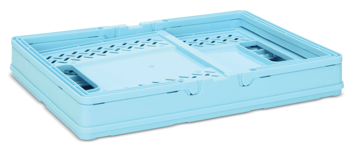 LARGE BLUE FOLDABLE STORAGE CRATE