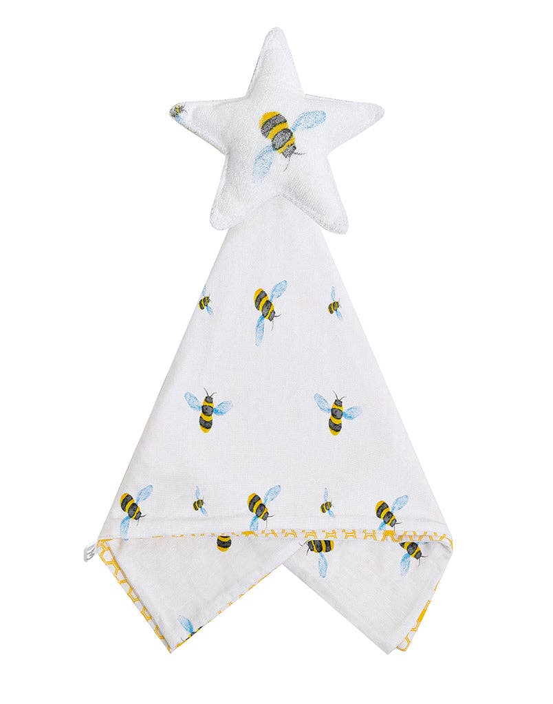 Cotton Muslin Lovey Security Blanket With Plush Toy -Choose Style