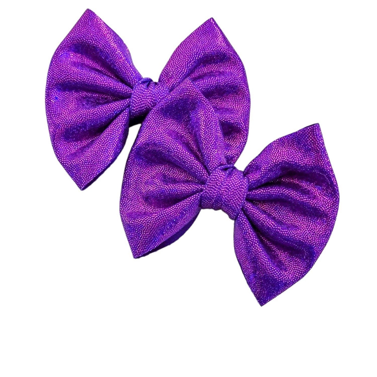 Savannah Bow PIGGIES Set-Holographic Purple