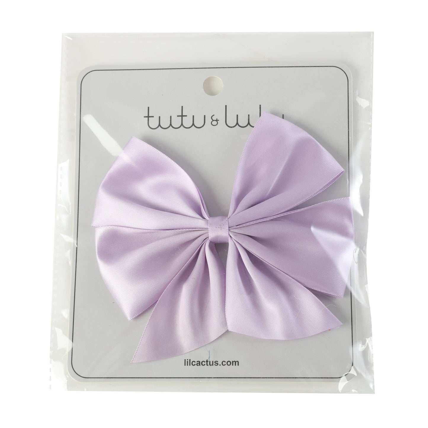 Purple Satin Bow Hair Clip