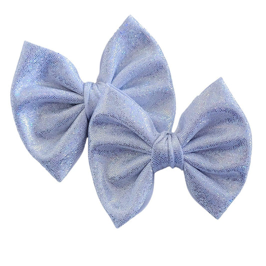 White Holographic Savannah Bow Piggies Set