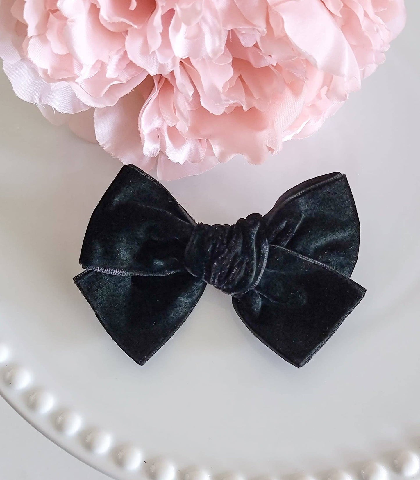 Black Velvet Chloe Bow