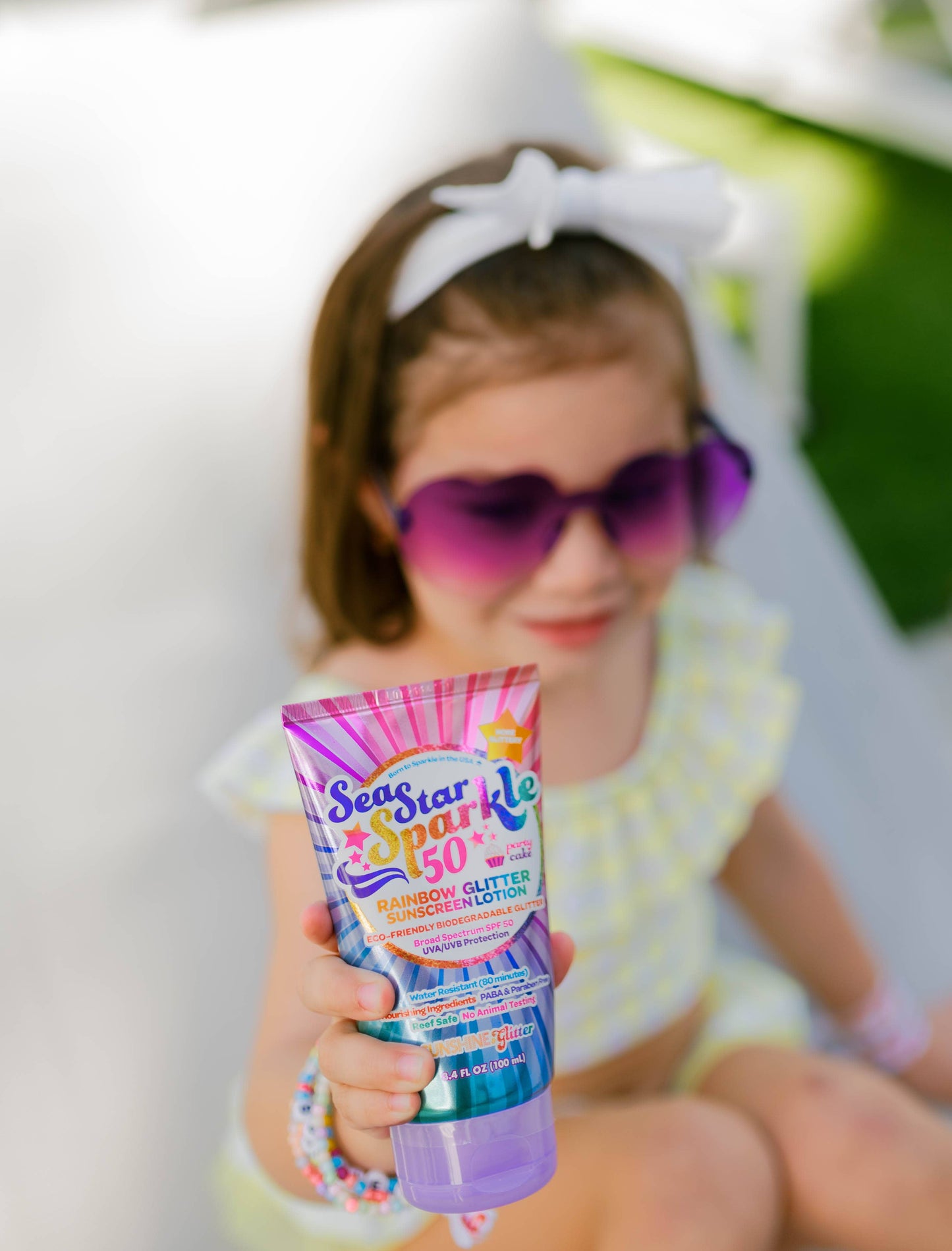 Sea Star Sparkle Party Cake SPF 50 Glitter Sunscreen