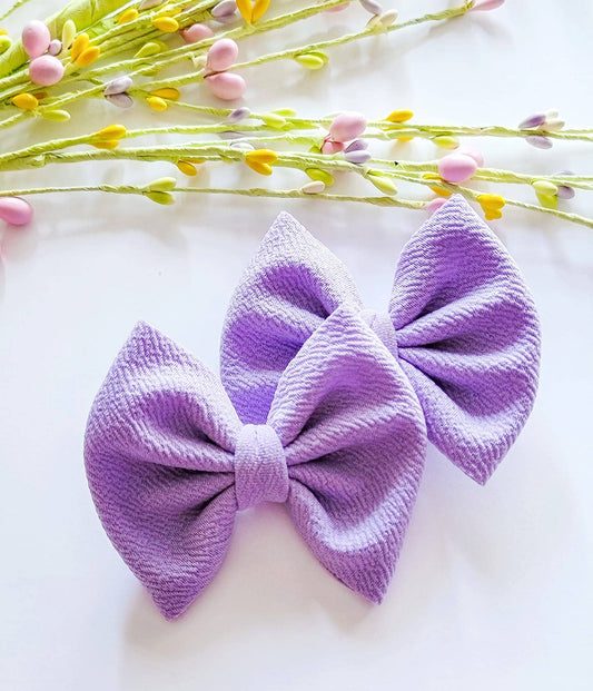 Savannah Bow PIGGIES Set-Lavender