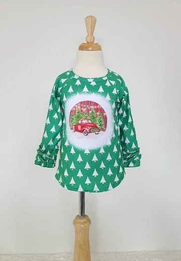 Green Tree Truck Raglan