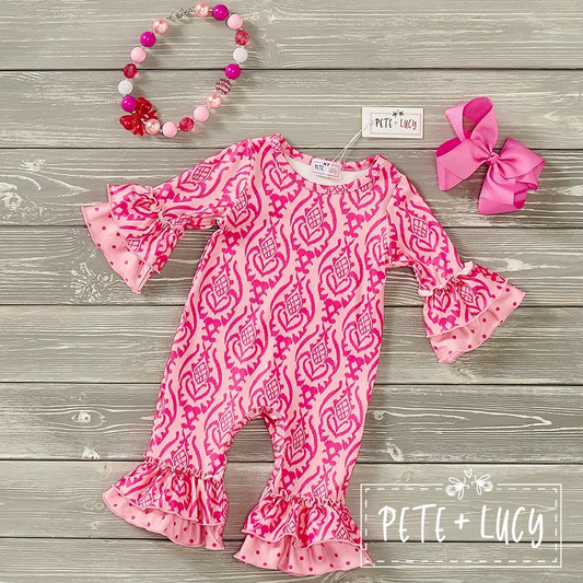 Pink Moroccan Romper